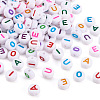 500Pcs 5 Style Initial Acrylic Beads OACR-TA0001-27-3