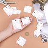 CHGCRAFT 200 Pcs 4 Styles White Cardboard Display Cards CDIS-CA0001-13-3