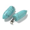 Synthetic Turquoise Pointed Pendants G-B127-18P-02-2