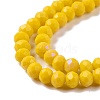 Electroplate Opaque Solid Color Glass Beads Strands X1-EGLA-A034-P4mm-L02-3