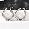 201 Stainless Steel Twist Hoop Earrings EJEW-Q026-04P-4