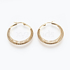 304 Stainless Steel Hoop Earrings EJEW-I213-C-03G-2