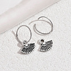 Elegant Brass Fan Hoop Earrings HK3249-4