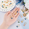 24Pcs Alloy Enamel & Iron Braiding Hair Pendants Decoration Clips PALLOY-AB00050-3