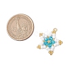 Glass Seed Beaded Star Pendants PALLOY-MZ00541-01-2