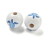 Natural Wood European Beads WOOD-S059-01K-1