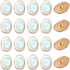 20Pcs 1-Hole Alloy Resin Buttons BUTT-CY0001-21A-1