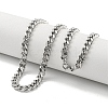 Non-Tarnish 201 Stainless Steel Cuban Link Chain Necklaces for Women and Men NJEW-F322-13P-02-2