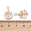 Brass Pave Cubic Zirconia Pendants CU-CBA8183-05G-A-3