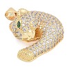 Brass Micro Pave Cubic Zirconia Pendants KK-M307-01G-2