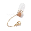 Empty Glass Wishing Bottle Pendant Decorations HJEW-JM02662-03-4