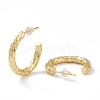 Brass Half Hoop Earrings EJEW-A056-04G-2