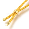 Braided Cotton Cord Slider Bracelet Making MAK-R001-01G-16-3