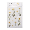 Flower Pattern Waterproof Self Adhesive Hot Stamping Stickers DIY-I063-03-1