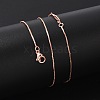 Brass Box Chain Necklaces for Women NJEW-D302-41RG-2