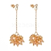 Faceted Glass Beads Stud Earrings EJEW-JE04095-3