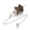 Natural Tiger Eye Dowsing Pendulums KK-F756-09A-2