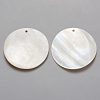 Natural Freshwater Shell Pendants SHEL-R021-01-2