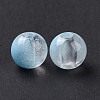 Transparent Spray Painted Acrylic Beads MACR-C013-17-3