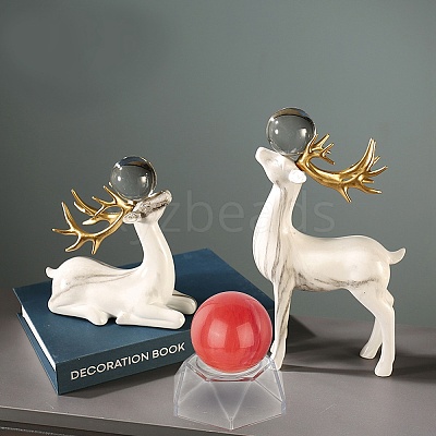 2Pcs 2 Style Natural Quartz Crystal Ball DJEW-CP0001-08-1