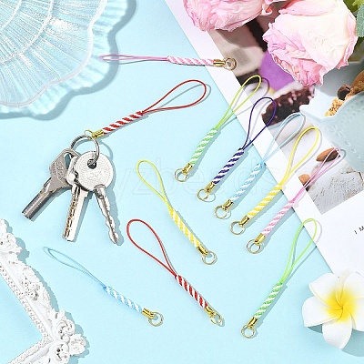 30Pcs 6 Colors Braided Nylon Cord Mobile Straps FIND-YW0011-77-1