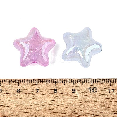 UV Plating Transparent Acrylic Beads OACR-N162-06-1