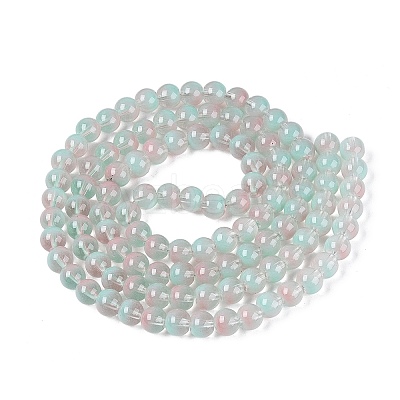 Transparent Glass Imitation Cat Eye Beads Strands GLAA-Q110-01B-11-1