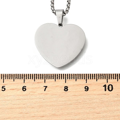 304 Stainless Steel Blank Pendant Necklaces NJEW-P329-04B-P-1