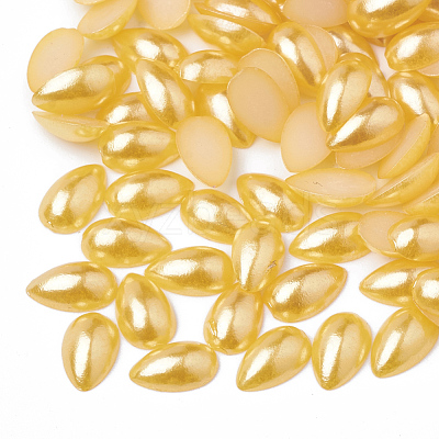 ABS Plastic Imitation Pearl Cabochons SACR-R749-8x5mm-Z32-1