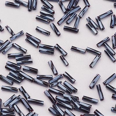 Glass Twisted Bugle Beads SEED-E002-12mm-829#-1
