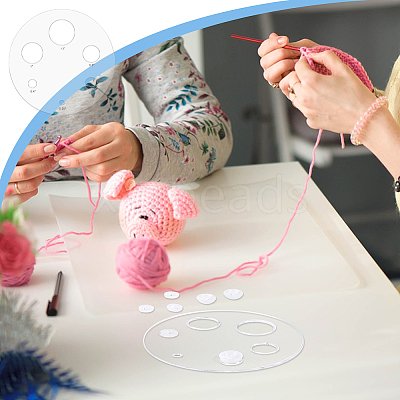 Acrylic Measuring Tool for Doll Craft Eyes TOOL-WH0155-110B-03-1