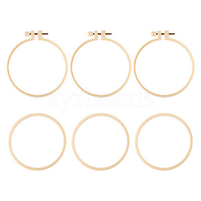 Plastic Imitation Bamboo Cross Stitch Embroidery Hoops TOOL-TADJ0001-03C-1