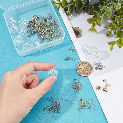 DIY Glass Ball Bottle Drop Earring Making Finding Kit DIY-UN0003-15-1
