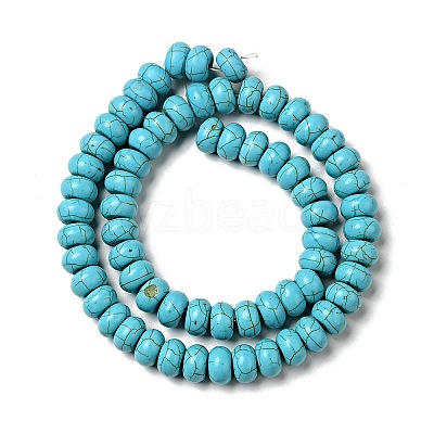 1 Strand Synthetic Turquoise Rondelle Beads Strand X-TURQ-G109-10x6mm-06-1