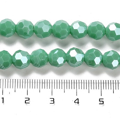 Electroplate Opaque Glass Beads Strands EGLA-A035-P8mm-A13-1