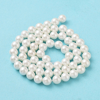 Shell Pearl Bead Strands BSHE-L026-03-6mm-1