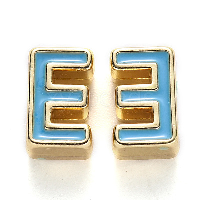 Rack Plating Alloy Enamel Beads ENAM-S122-033E-NR-1