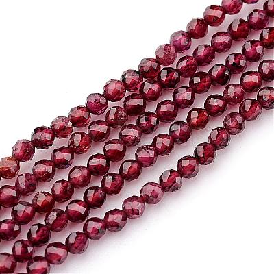 Natural Garnet Beads Strands G-K127-01F-2mm-1