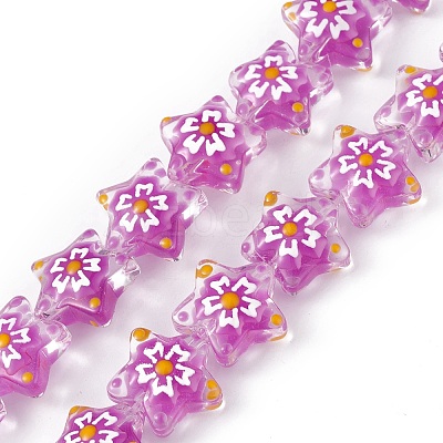 Transparent Glass Beads Strands LAMP-F029-03D-1