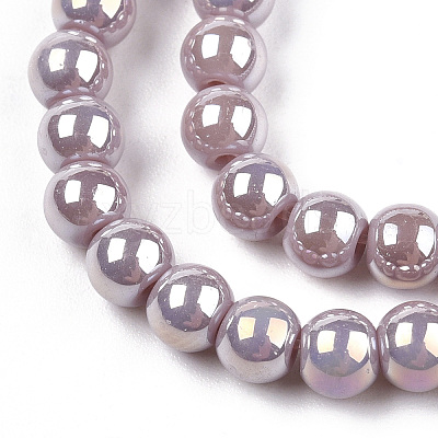 Electroplate Opaque Glass Beads Strands X-GLAA-T032-P4mm-AB07-1
