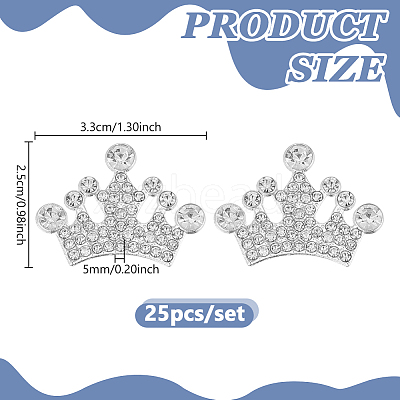 25Pcs Alloy Rhinestone Cabochons FIND-GA0007-48B-1