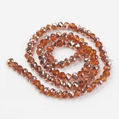 Electroplate Transparent Glass Beads Strands EGLA-A034-T2mm-N13-1