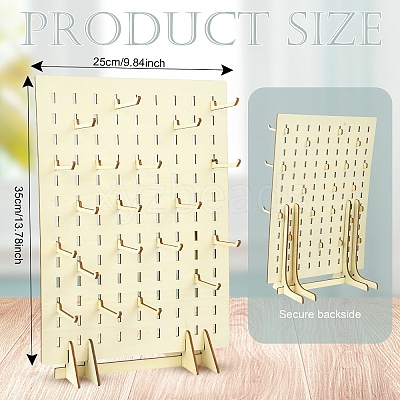 Desktop Rectangle Wooden Jewelry Bracelet Organizer Stands ODIS-YWC0001-01-1