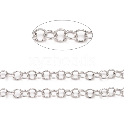 Tarnish Resistant 304 Stainless Steel Rolo Chains CHS-F011-08E-P-1