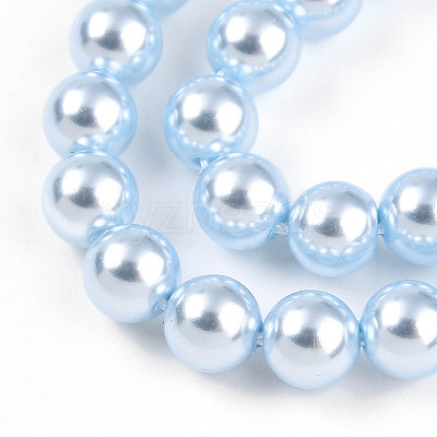 Baking Paint Pearlized Glass Pearl Bead Strands HY-N002-5mm-A05-1