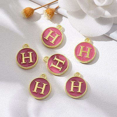 Golden Plated Alloy Enamel Charms LS-ENAM-S118-08H-1