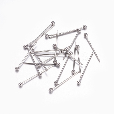 Tarnish Resistant 304 Stainless Steel Ball Head Pins STAS-O105-04-0.6x18mm-1