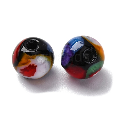 Handmade Millefiori Lampwork Beads LAMP-R003-02A-07-1