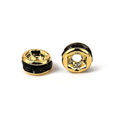 Brass Grade A Rhinestone Spacer Beads RSB034NF-04G-1