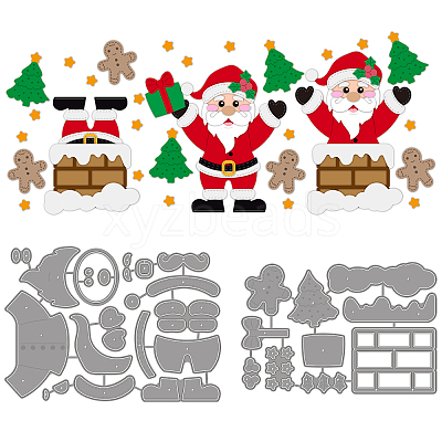 Christmas Theme Carbon Steel Cutting Dies Stencils DIY-WH0309-1201-1
